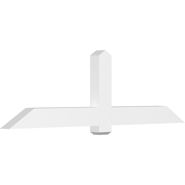 Ekena Millwork Eugene Architectural Grade PVC Gable Bracket, 84"W x 24 1/2"H x 4"D x 6"F, 7/12 Pitch GBP084X25X0406EUG00 - main